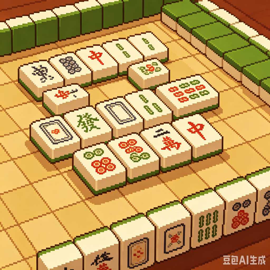 traditional oriental mahjong tiles